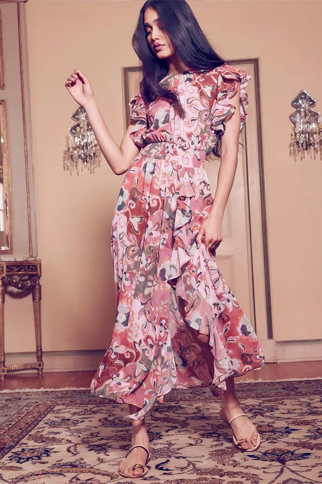 MISA Los Angeles Dresses Women DALITA DRESS Resort Batik Chiffon