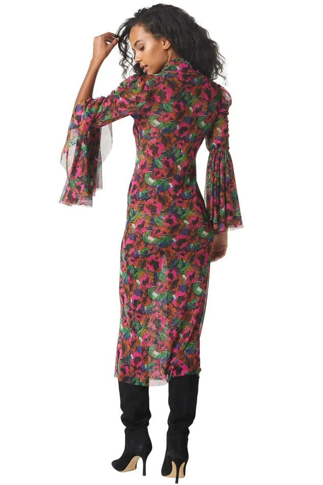 MISA Los Angeles Dresses Women ELEKTRA DRESS Jewel Tone Flora