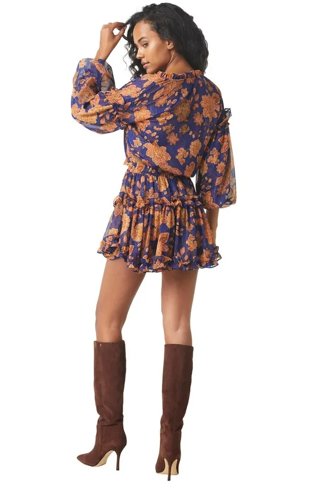 MISA Los Angeles Dresses Women ELENA DRESS Blue Marigold