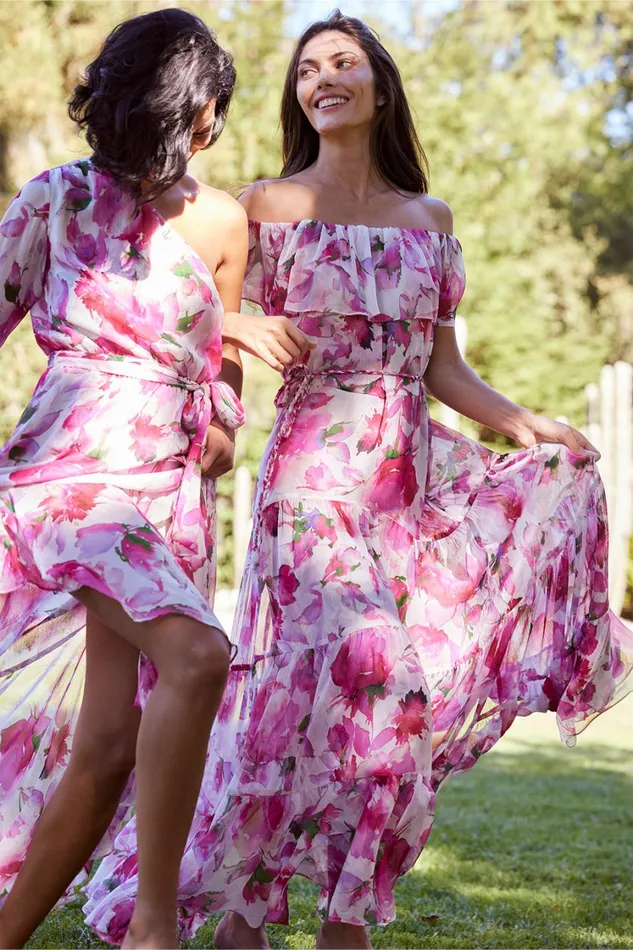 MISA Los Angeles Dresses Women ESTELLA DRESS Garden Fuchsia