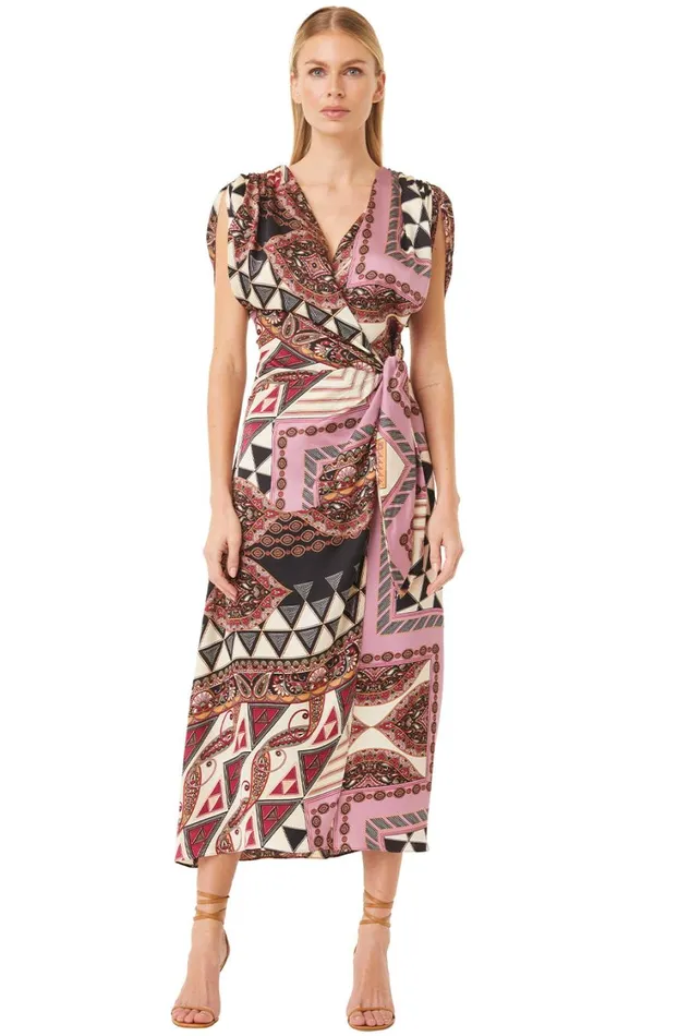 MISA Los Angeles Dresses Women FRANCESCA DRESS Leonardo Patchwork