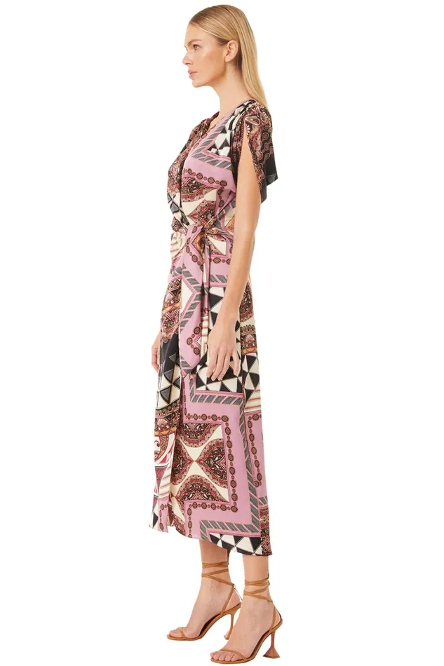MISA Los Angeles Dresses Women FRANCESCA DRESS Leonardo Patchwork