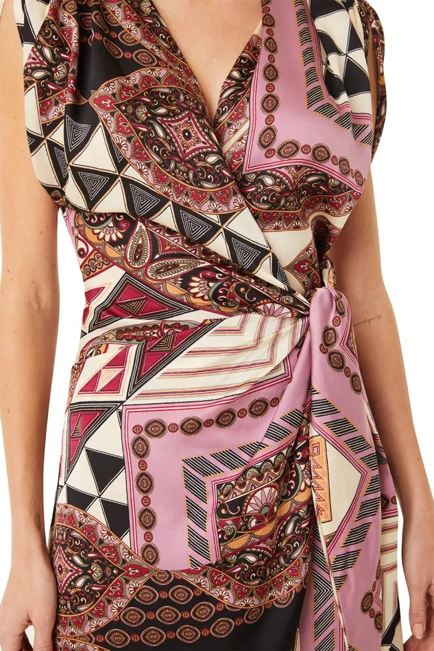 MISA Los Angeles Dresses Women FRANCESCA DRESS Leonardo Patchwork