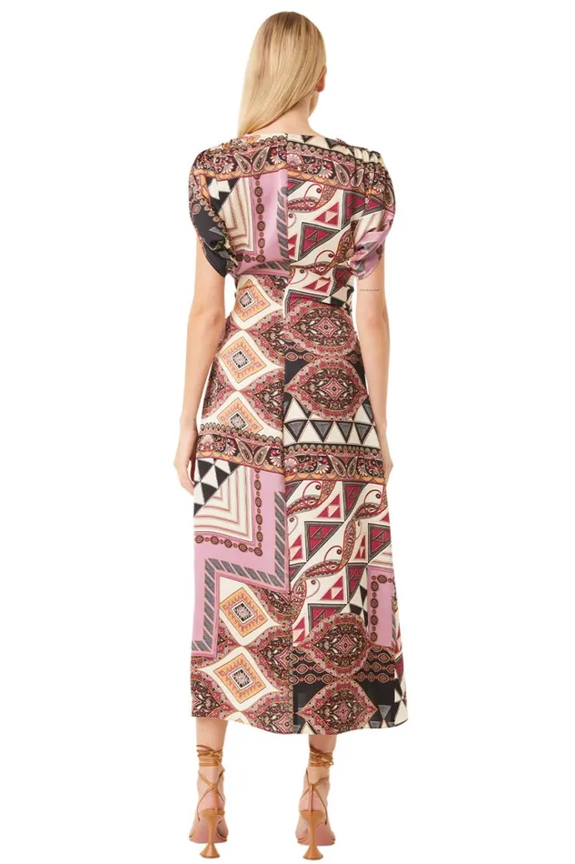 MISA Los Angeles Dresses Women FRANCESCA DRESS Leonardo Patchwork