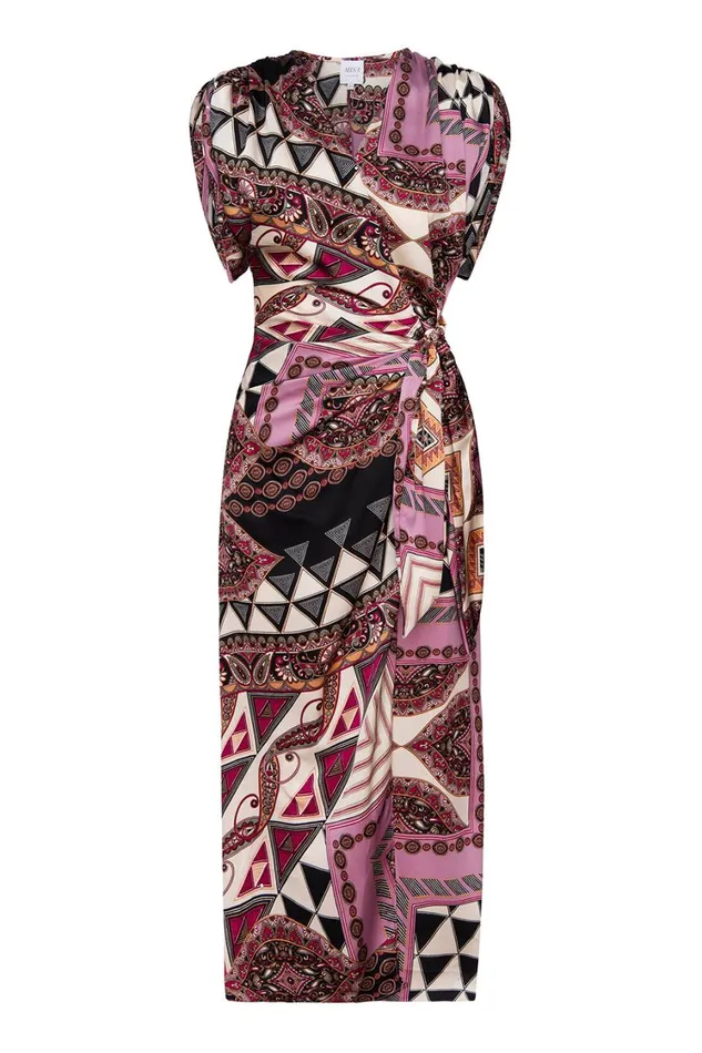 MISA Los Angeles Dresses Women FRANCESCA DRESS Leonardo Patchwork