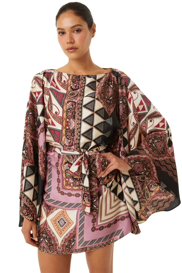 MISA Los Angeles Dresses Women GIADA DRESS Leonardo Patchwork