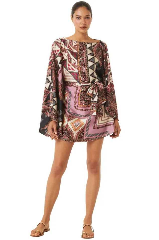 MISA Los Angeles Dresses Women GIADA DRESS Leonardo Patchwork