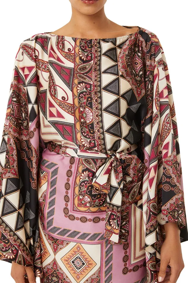 MISA Los Angeles Dresses Women GIADA DRESS Leonardo Patchwork