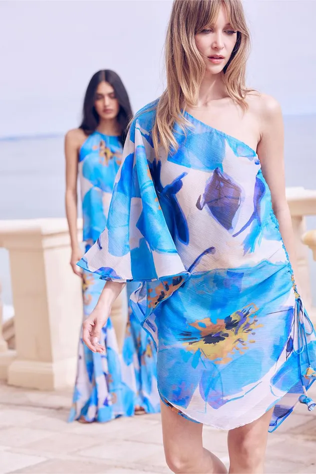MISA Los Angeles Dresses Women HERA DRESS Blue Poppy