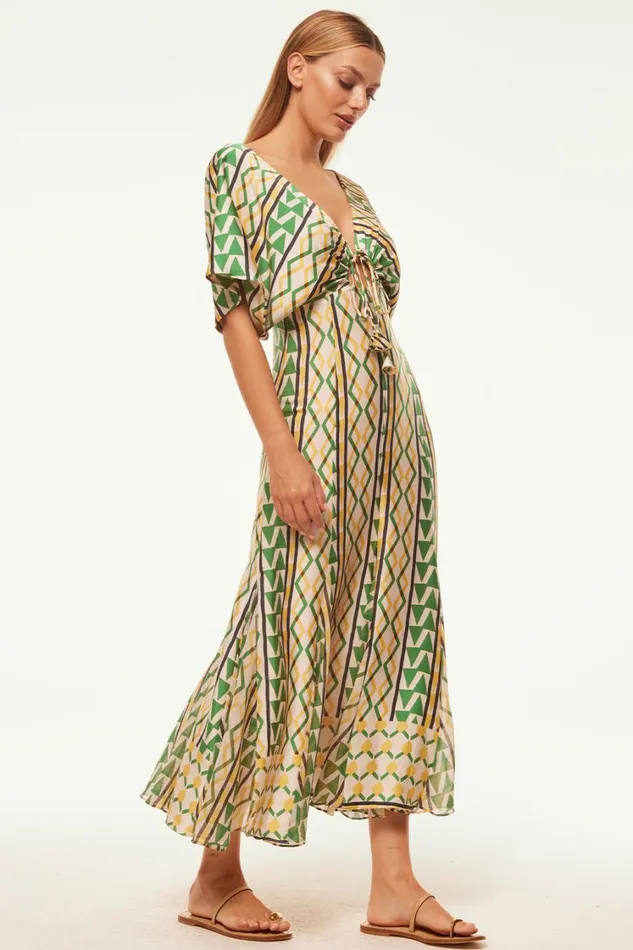 MISA Los Angeles Dresses Women IRENA DRESS Limoncello Geo Mix