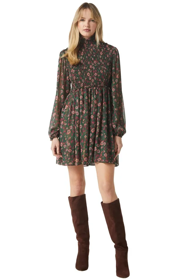 MISA Los Angeles Dresses Women JESSA DRESS Evergreen Blooms