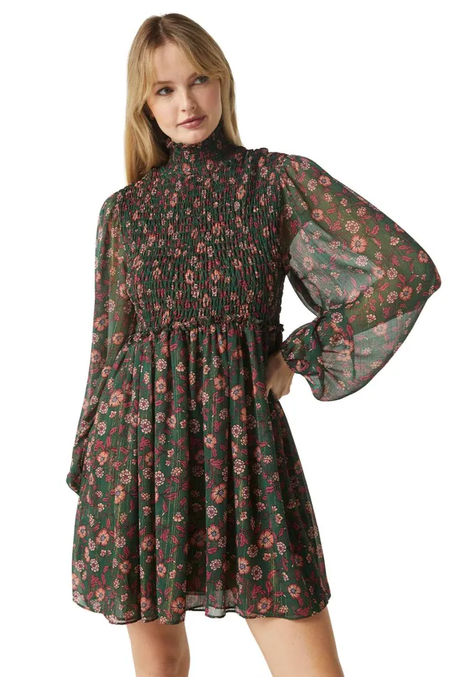 MISA Los Angeles Dresses Women JESSA DRESS Evergreen Blooms