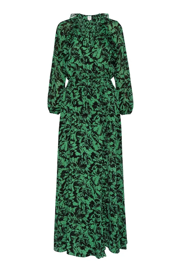 MISA Los Angeles Dresses Women JOCASTA DRESS Emerald Abstract