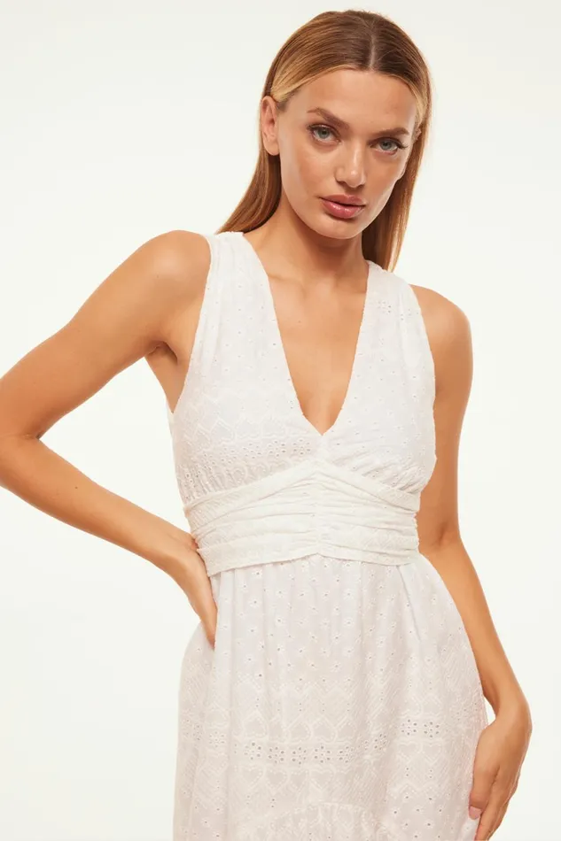 MISA Los Angeles Dresses Women KSENIA DRESS White Eyelet