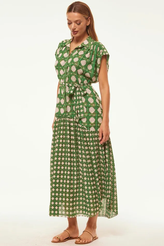 MISA Los Angeles Dresses Women LAURA DRESS Rattan Tile Mix