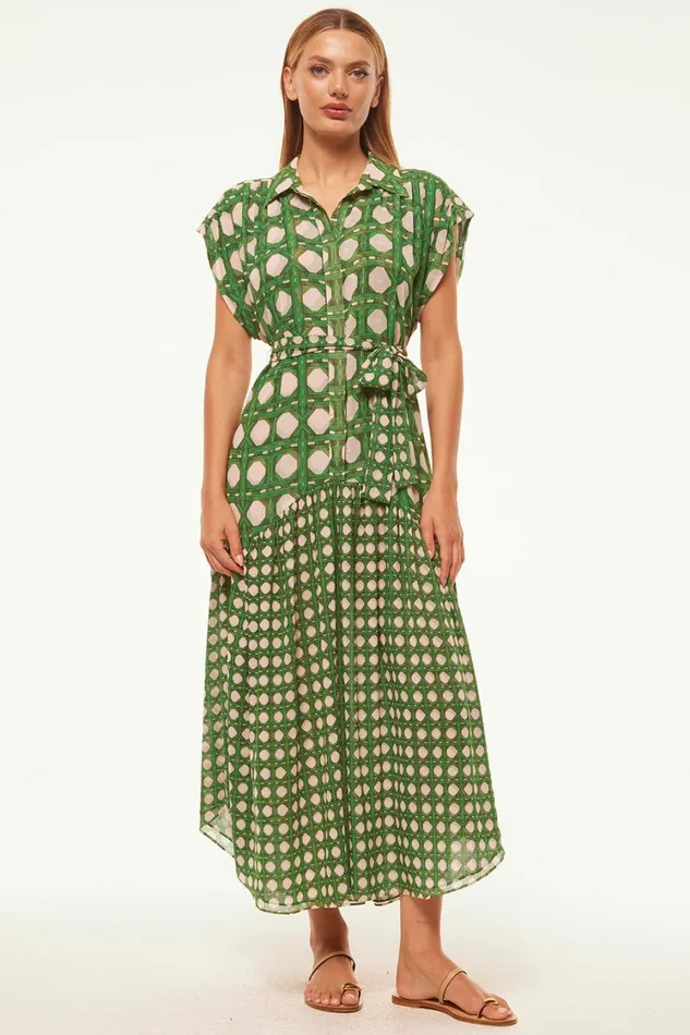 MISA Los Angeles Dresses Women LAURA DRESS Rattan Tile Mix