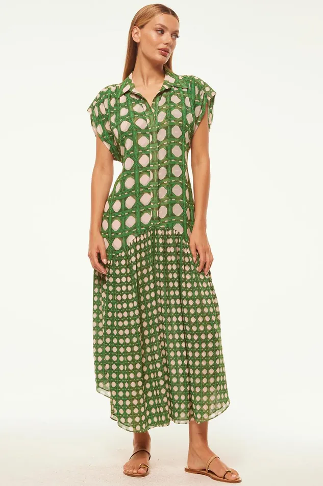MISA Los Angeles Dresses Women LAURA DRESS Rattan Tile Mix