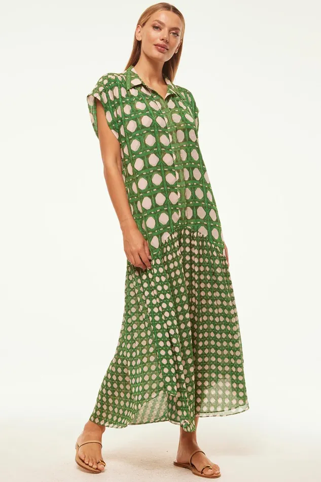 MISA Los Angeles Dresses Women LAURA DRESS Rattan Tile Mix