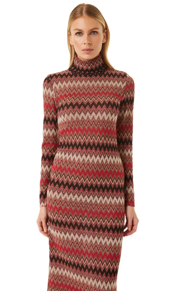 MISA Los Angeles Dresses Women LIV DRESS Winter Chevron