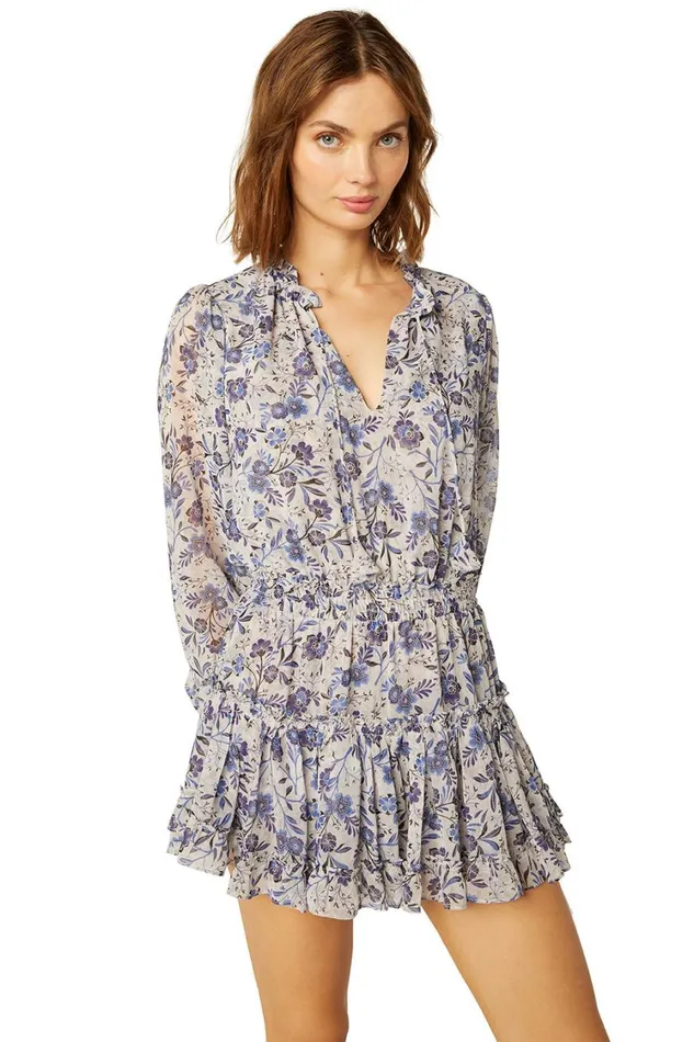MISA Los Angeles Dresses Women LORENA DRESS Cerulean Floral