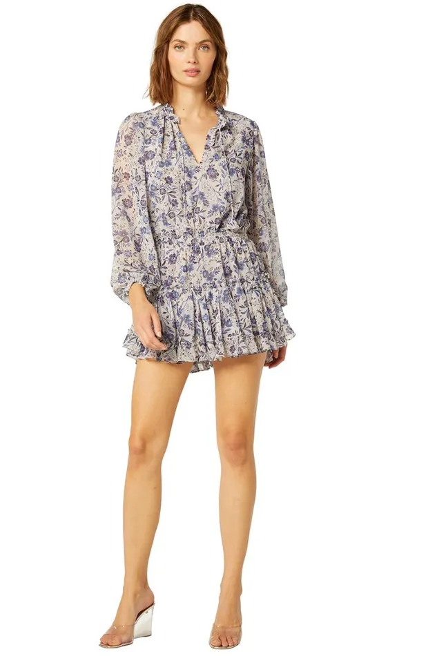 MISA Los Angeles Dresses Women LORENA DRESS Cerulean Floral