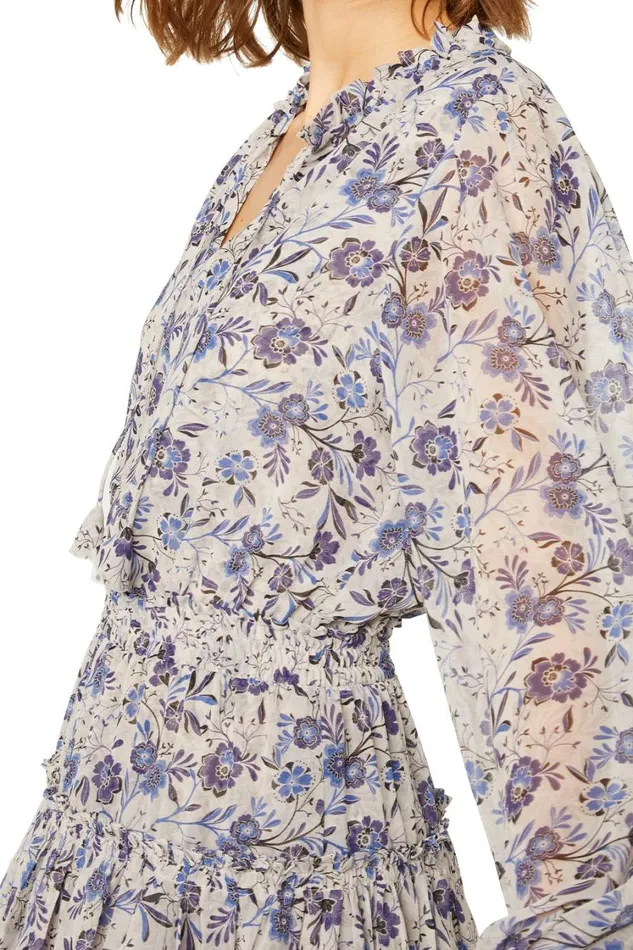 MISA Los Angeles Dresses Women LORENA DRESS Cerulean Floral