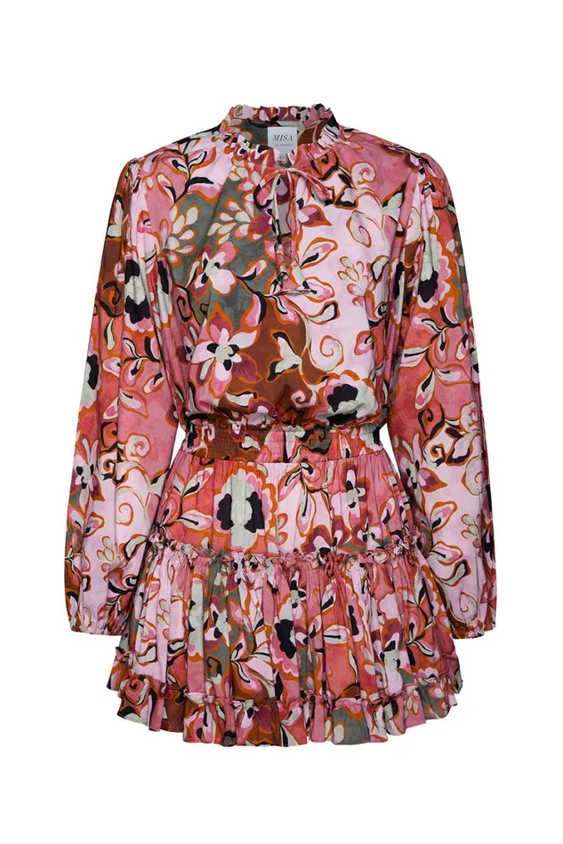 MISA Los Angeles Dresses Women LORENA DRESS Resort Batik Cotton Rayon