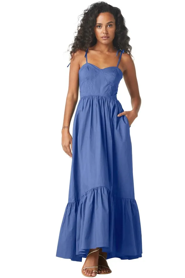 MISA Los Angeles Dresses Women MAGNOLIA DRESS Indigo Blue