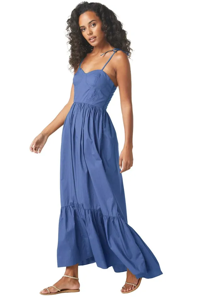 MISA Los Angeles Dresses Women MAGNOLIA DRESS Indigo Blue