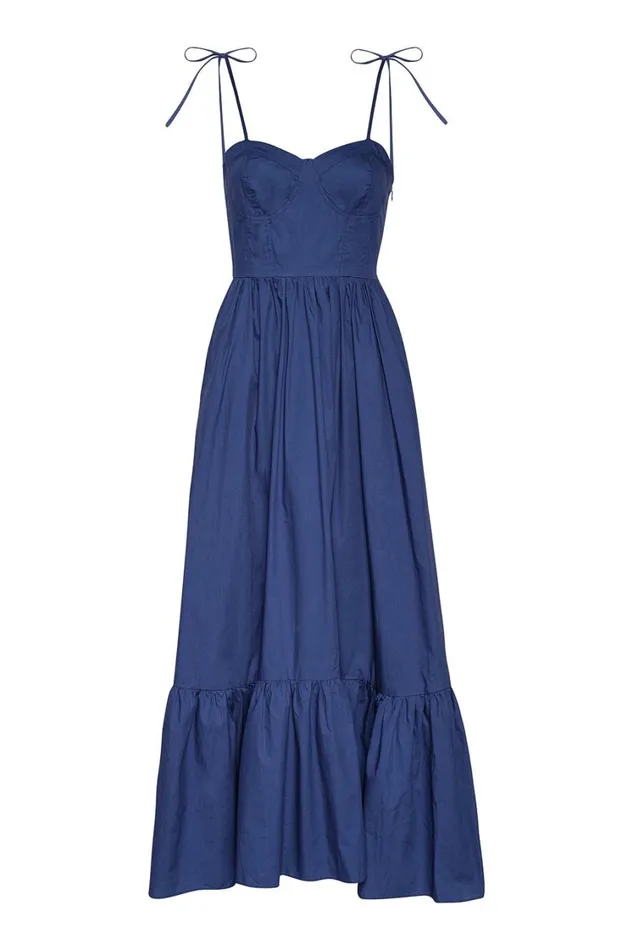 MISA Los Angeles Dresses Women MAGNOLIA DRESS Indigo Blue