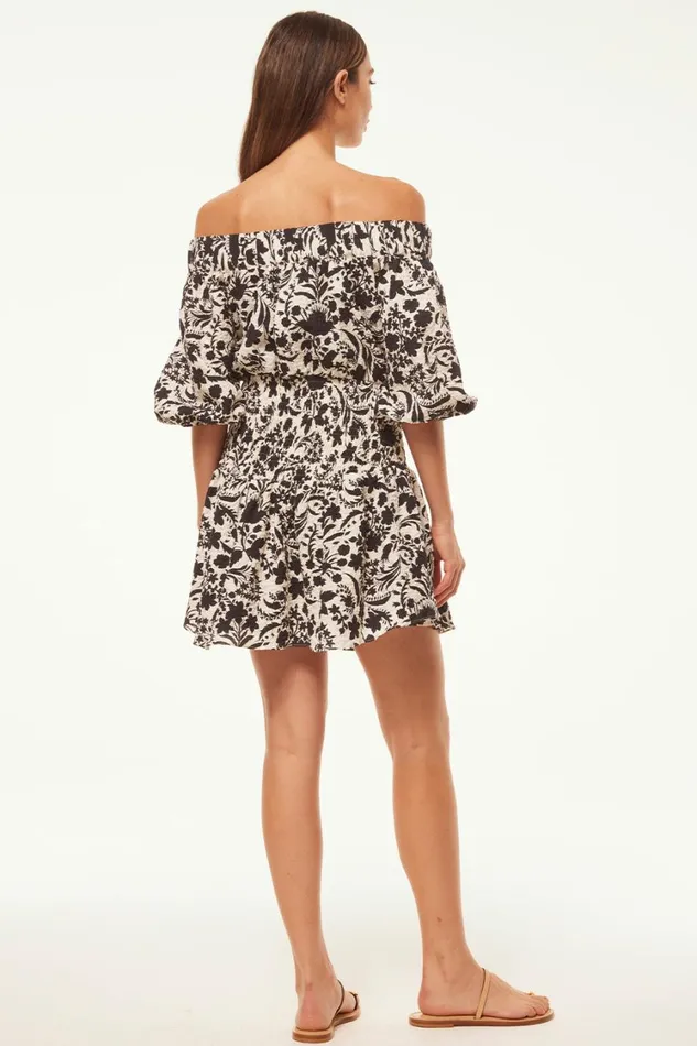 MISA Los Angeles Dresses Women MARTA DRESS Flora Negra Ditsy