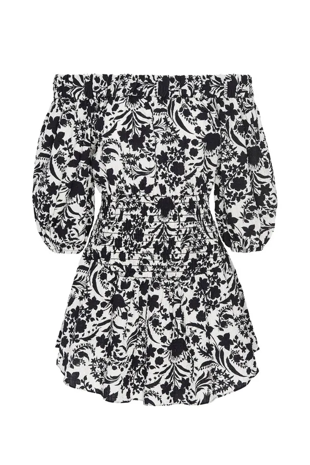 MISA Los Angeles Dresses Women MARTA DRESS Flora Negra Ditsy