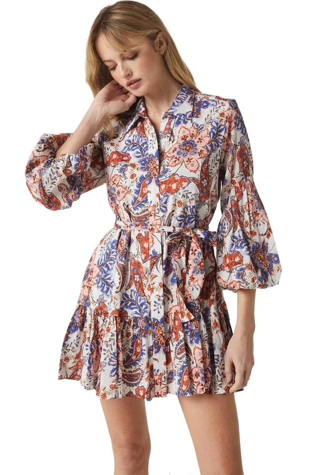 MISA Los Angeles Dresses Women MARTINA DRESS Harvest Flora