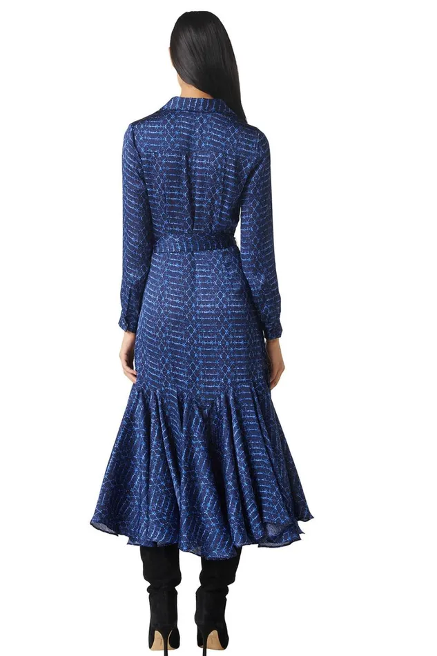 MISA Los Angeles Dresses Women MARTINE DRESS Midnight Shibori