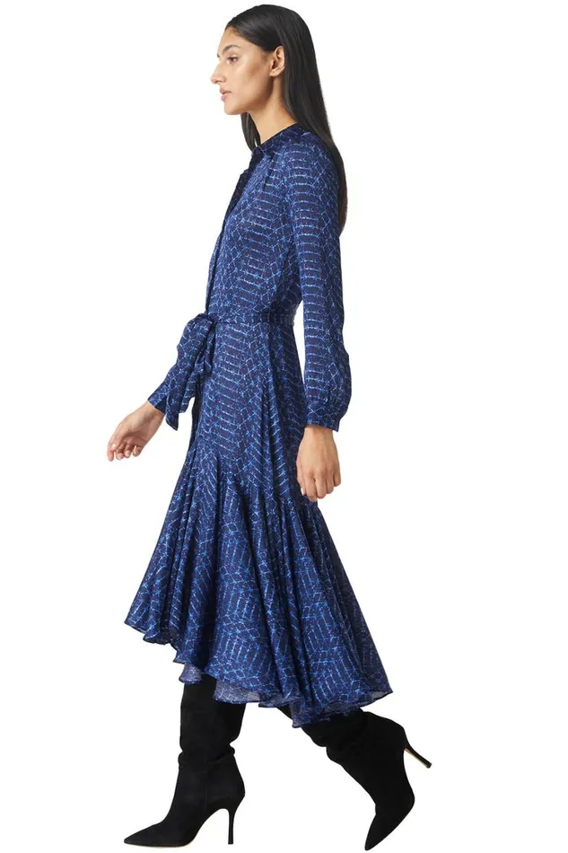 MISA Los Angeles Dresses Women MARTINE DRESS Midnight Shibori