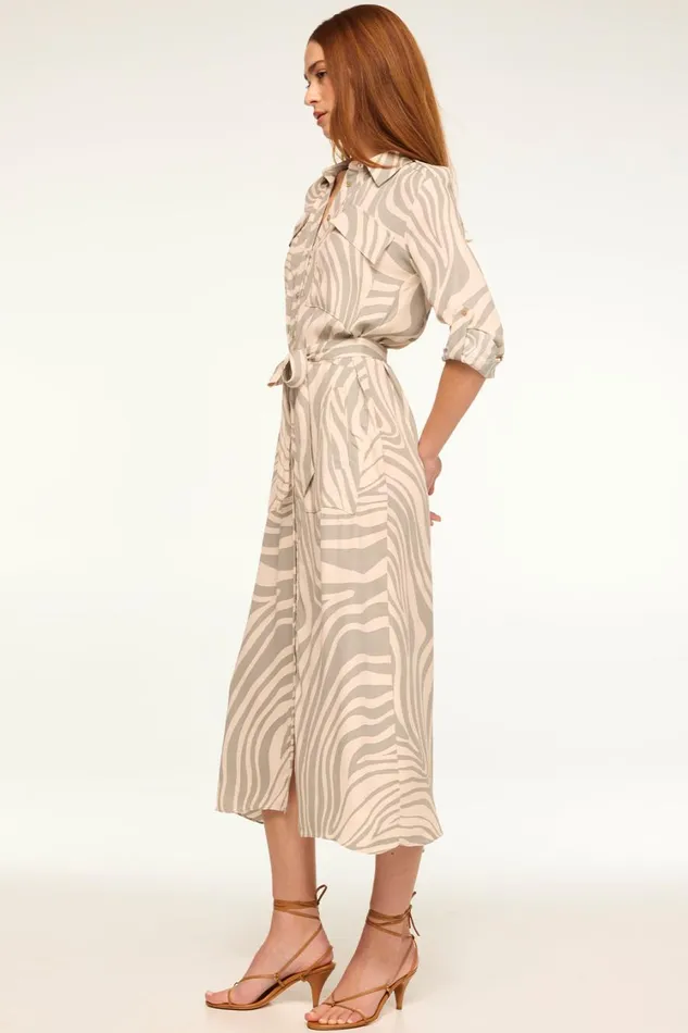 MISA Los Angeles Dresses Women MONTANA DRESS Abstract Zebra