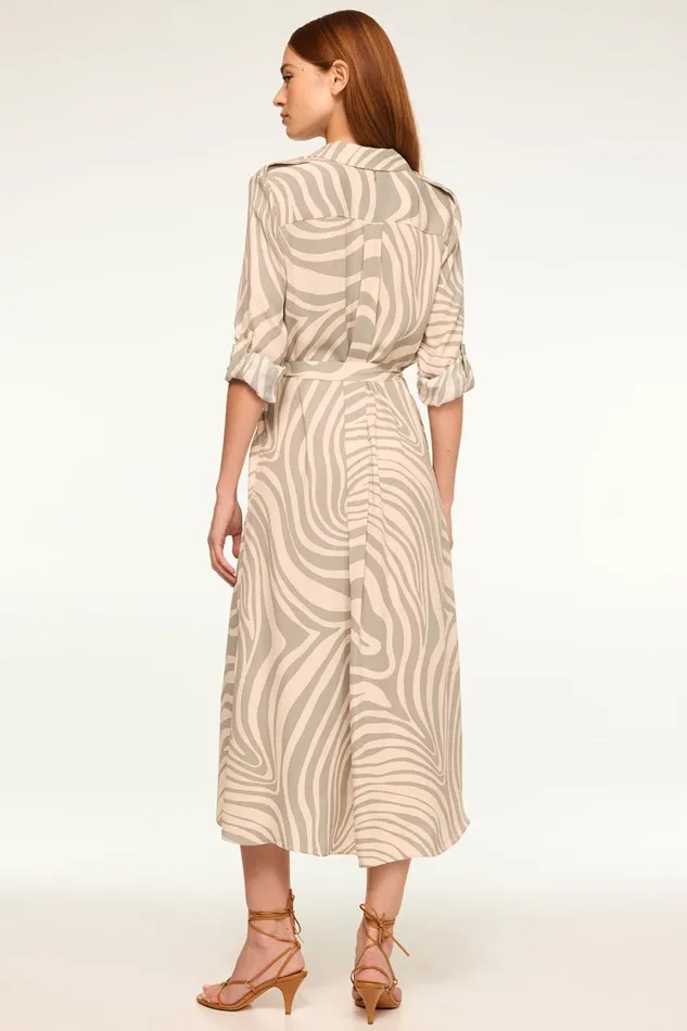 MISA Los Angeles Dresses Women MONTANA DRESS Abstract Zebra