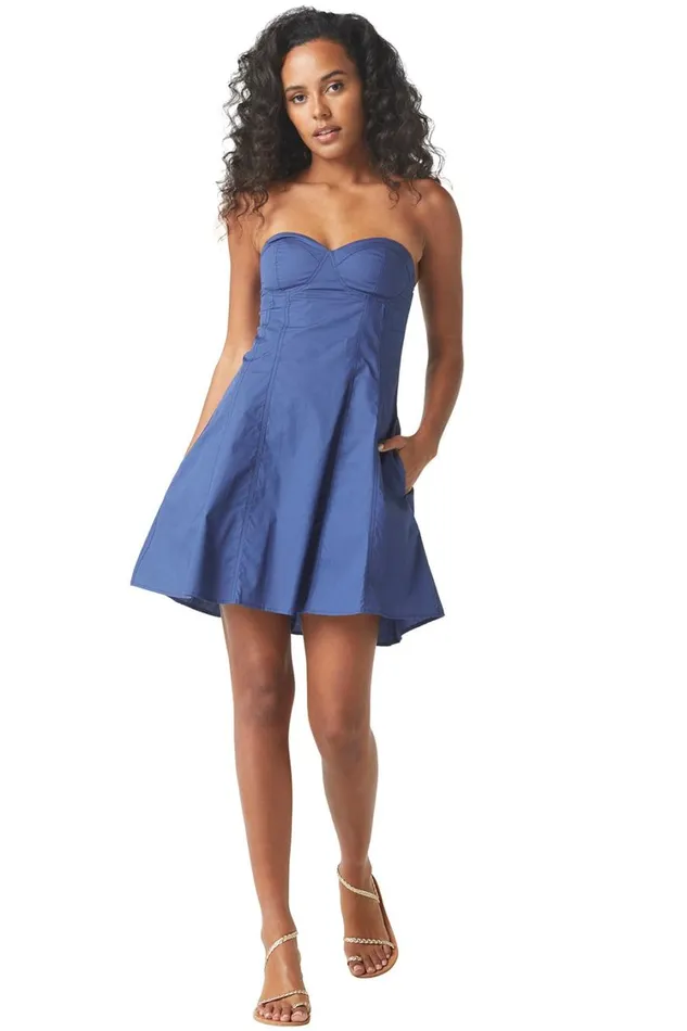 MISA Los Angeles Dresses Women NISHA DRESS Indigo Blue