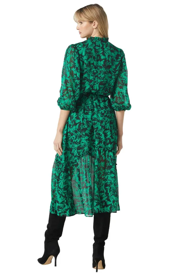 MISA Los Angeles Dresses Women OLIVIA DRESS Emerald Abstract