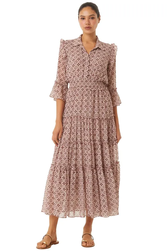 MISA Los Angeles Dresses Women PAMELINA DRESS Warm Winter Tile
