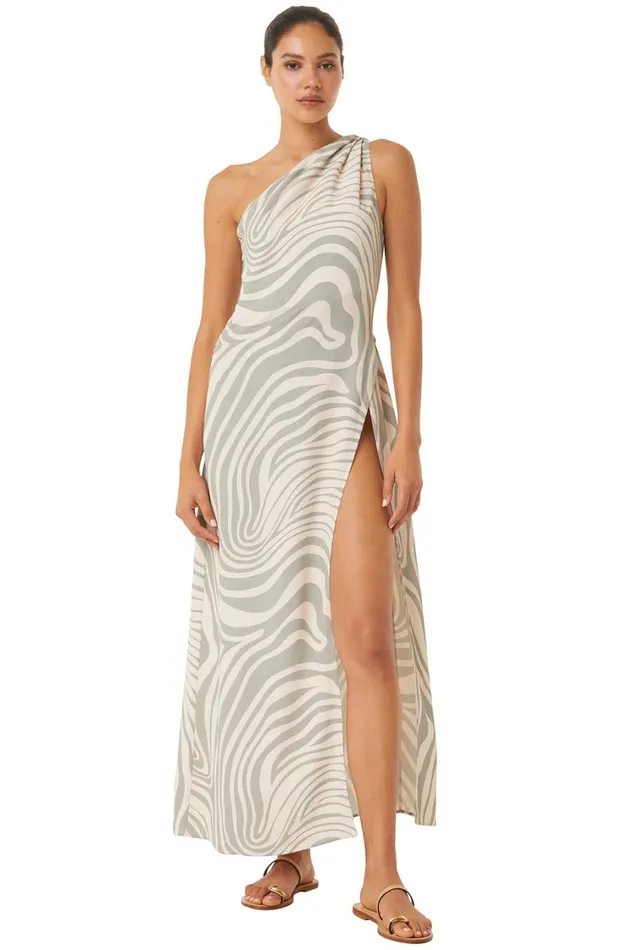 MISA Los Angeles Dresses Women PERSEPHONE DRESS Abstract Zebra