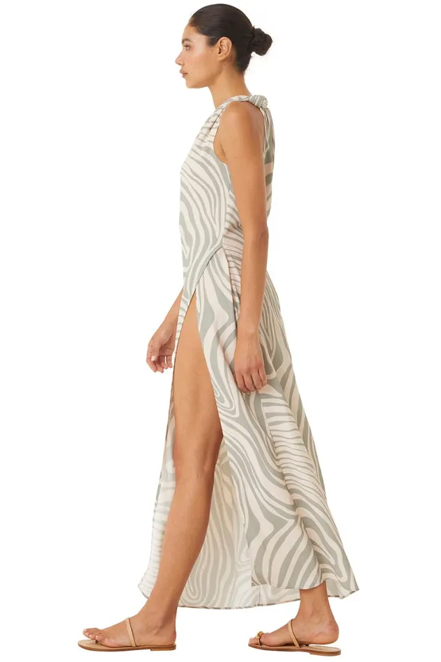 MISA Los Angeles Dresses Women PERSEPHONE DRESS Abstract Zebra