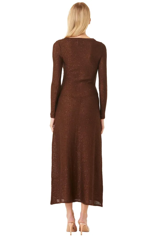 MISA Los Angeles Dresses Women RAFAEL CARDIGAN Chocolate Shimmer