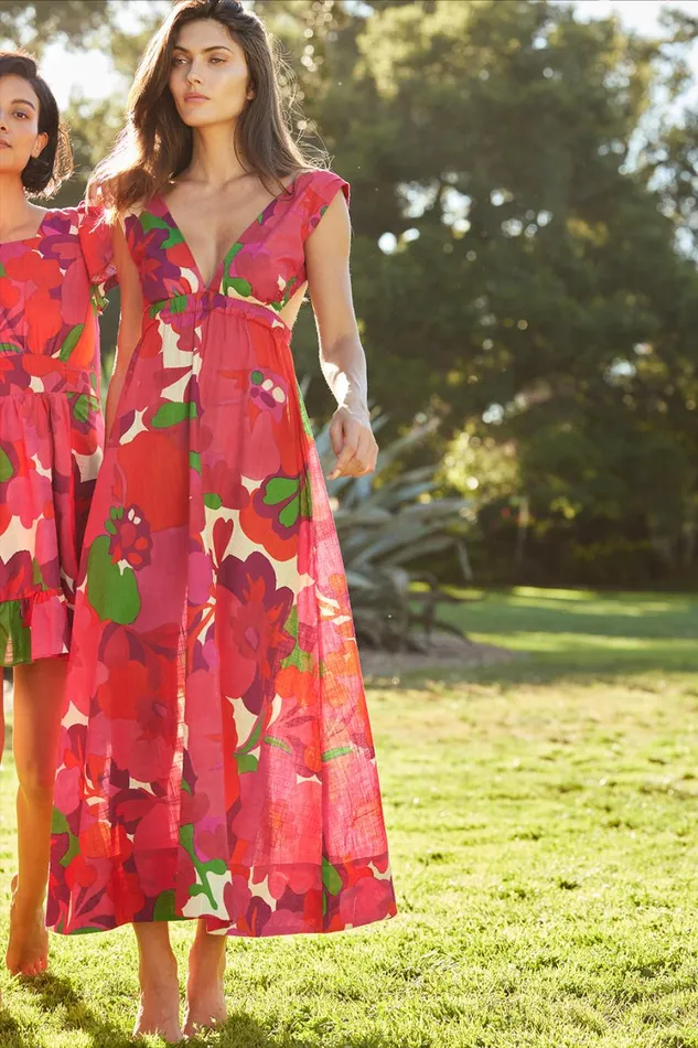 MISA Los Angeles Dresses Women ROSALIA DRESS Flora Rosada