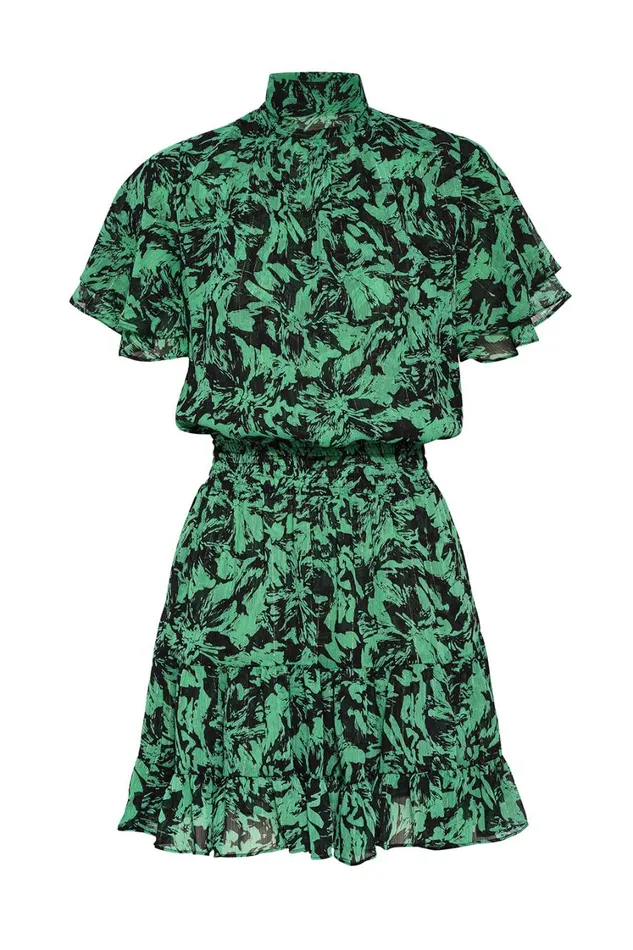 MISA Los Angeles Dresses Women SAFFIE DRESS Emerald Abstract