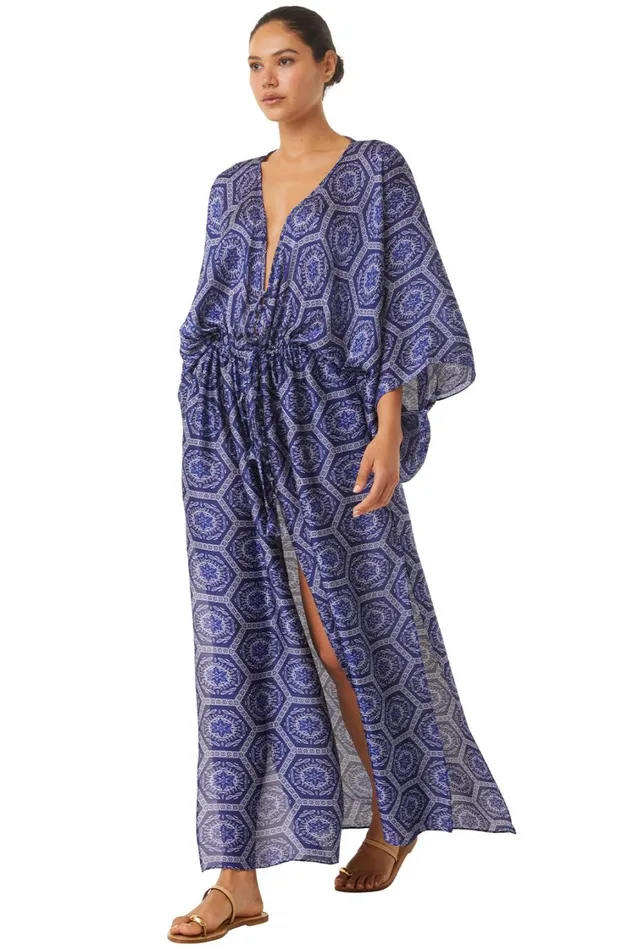 MISA Los Angeles Dresses Women VERUSCHKA ROBE Lapis Tile