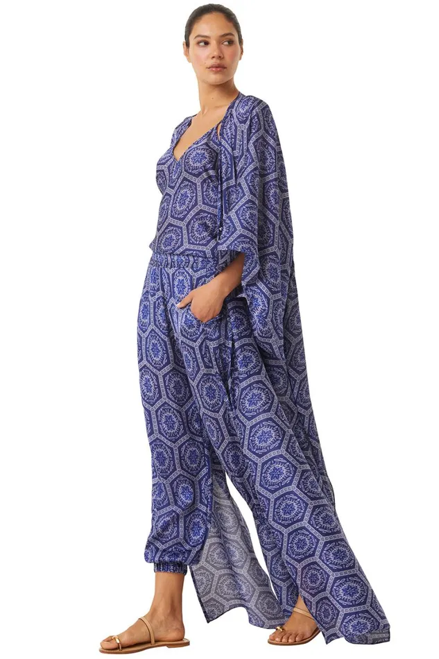 MISA Los Angeles Dresses Women VERUSCHKA ROBE Lapis Tile