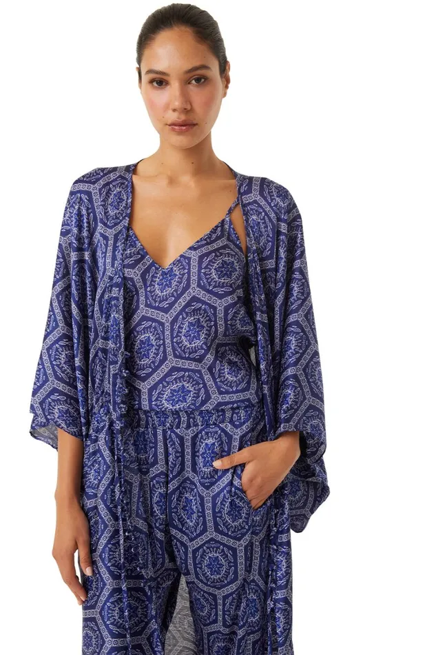MISA Los Angeles Dresses Women VERUSCHKA ROBE Lapis Tile