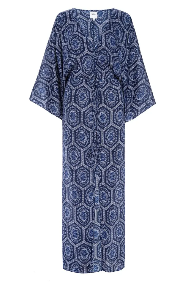 MISA Los Angeles Dresses Women VERUSCHKA ROBE Lapis Tile