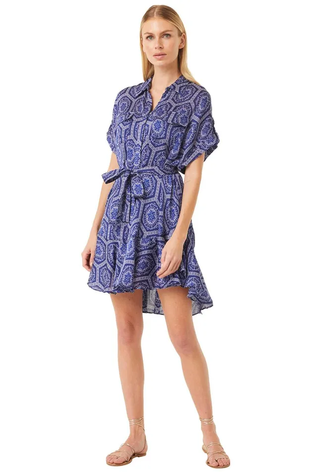 MISA Los Angeles Dresses Women VIENNA DRESS Lapis Tile